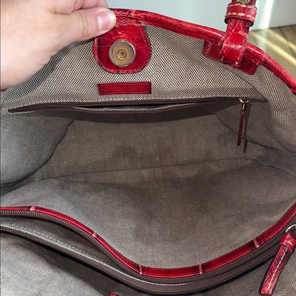 Dooney & Bourke Red Croc-Patterned Tote - Picture 8 of 12
